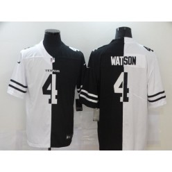 Houston Texans #4 Deshaun Watson Black And White Split Vapor Untouchable Limited Jersey