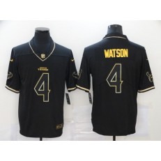Houston Texans #4 Deshaun Watson Black Gold Vapor Untouchable Limited Jersey
