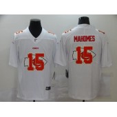Kansas City Chiefs #15 Patrick Mahomes White Shadow Logo Limited Jersey