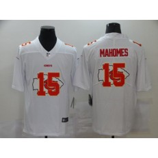 Kansas City Chiefs #15 Patrick Mahomes White Shadow Logo Limited Jersey