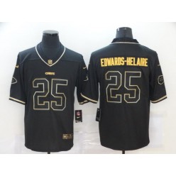 Kansas City Chiefs #25 Clyde Edwards Helaire Black Gold Vapor Untouchable Limited Jersey