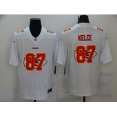 Kansas City Chiefs #87 Travis Kelce White Shadow Logo Limited Jersey