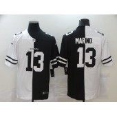 Miami Dolphins #13 Dan Marino Black And White Split Vapor Untouchable Limited Jersey