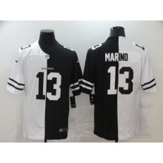 Miami Dolphins #13 Dan Marino Black And White Split Vapor Untouchable Limited Jersey