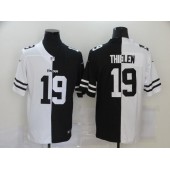 Minnesota Vikings #19 Adam Thielen Black And White Split Vapor Untouchable Limited Jersey