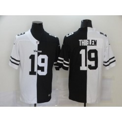 Minnesota Vikings #19 Adam Thielen Black And White Split Vapor Untouchable Limited Jersey
