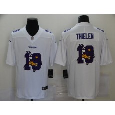Minnesota Vikings #19 Adam Thielen White Shadow Logo Limited Jersey