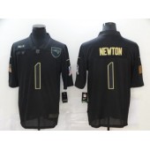 New England Patriots #1 Cam Newton Black 2020 Salute To Service Limited Jersey