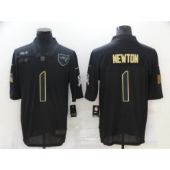 New England Patriots #1 Cam Newton Black 2020 Salute To Service Limited Jersey