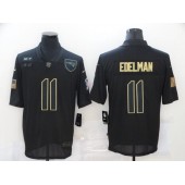 New England Patriots #11 Julian Edelman Black 2020 Salute To Service Limited Jersey