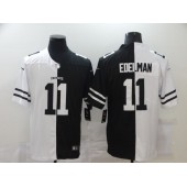 New England Patriots #11 Julian Edelman Black And White Split Vapor Untouchable Limited Jersey