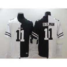 New England Patriots #11 Julian Edelman Black And White Split Vapor Untouchable Limited Jersey