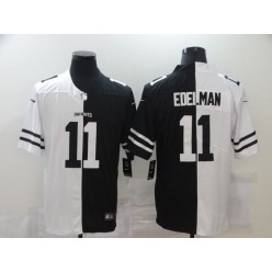 New England Patriots #11 Julian Edelman Black And White Split Vapor Untouchable Limited Jersey