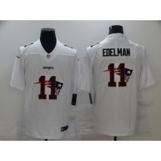 New England Patriots #11 Julian Edelman White Shadow Logo Limited Jersey