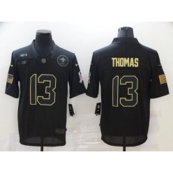 New Orleans Saints #13 Michael Thomas Black 2020 Salute To Service Limited Jersey