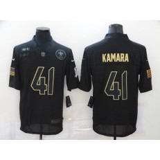 New Orleans Saints #41 Alvin Kamara Black 2020 Salute To Service Limited Jersey
