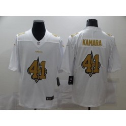 New Orleans Saints #41 Alvin Kamara White Shadow Logo Limited Jersey