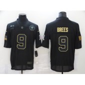New Orleans Saints #9 Drew Brees Black 2020 Salute To Service Limited Jersey