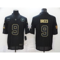 New Orleans Saints #9 Drew Brees Black 2020 Salute To Service Limited Jersey