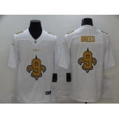 New Orleans Saints #9 Drew Brees White Shadow Logo Limited Jersey