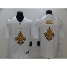 New Orleans Saints #9 Drew Brees White Shadow Logo Limited Jersey