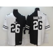 New York Giants #26 Saquon Barkley Black And White Split Vapor Untouchable Limited Jersey