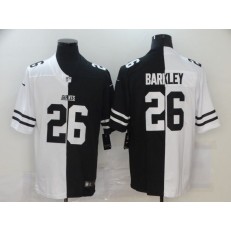 New York Giants #26 Saquon Barkley Black And White Split Vapor Untouchable Limited Jersey