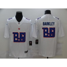New York Giants #26 Saquon Barkley White Shadow Logo Limited Jersey