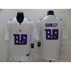 New York Giants #26 Saquon Barkley White Shadow Logo Limited Jersey