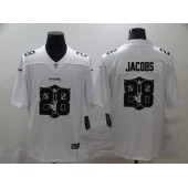 Oakland Raiders #28 Josh Jacobs White Shadow Logo Limited Jersey