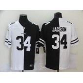 Oakland Raiders #34 Bo Jackson Black And White Split Vapor Untouchable Limited Jersey