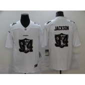 Oakland Raiders #34 Bo Jackson White Shadow Logo Limited Jersey