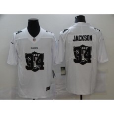 Oakland Raiders #34 Bo Jackson White Shadow Logo Limited Jersey