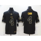 Oakland Raiders #4 Derek Carr Black Gold Vapor Untouchable Limited Jersey
