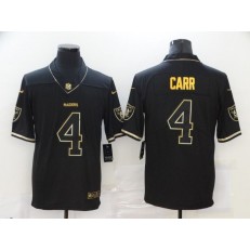 Oakland Raiders #4 Derek Carr Black Gold Vapor Untouchable Limited Jersey