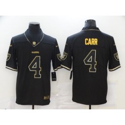 Oakland Raiders #4 Derek Carr Black Gold Vapor Untouchable Limited Jersey