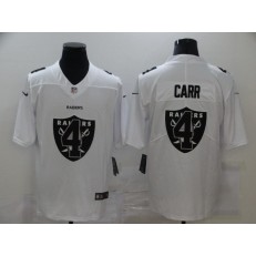 Oakland Raiders #4 Derek Carr White Shadow Logo Limited Jersey