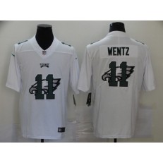 Philadelphia Eagles #11 Carson Wentz White Shadow Logo Limited Jersey