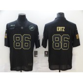 Philadelphia Eagles #86 Zach Ertz Black 2020 Salute To Service Limited Jersey