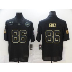 Philadelphia Eagles #86 Zach Ertz Black 2020 Salute To Service Limited Jersey