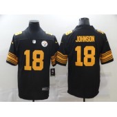 Pittsburgh Steelers #18 Diontae Johnson Black Color Rush Limited Jersey
