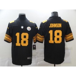 Pittsburgh Steelers #18 Diontae Johnson Black Color Rush Limited Jersey