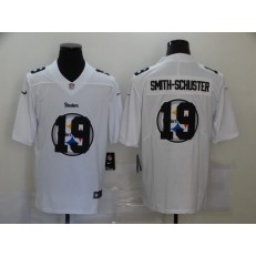 Pittsburgh Steelers #19 JuJu-Smith Schuster White Shadow Logo Limited Jersey