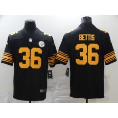 Pittsburgh Steelers #36 Jerome Bettis Black Color Rush Limited Jersey