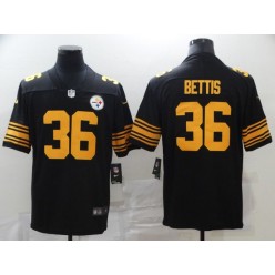 Pittsburgh Steelers #36 Jerome Bettis Black Color Rush Limited Jersey