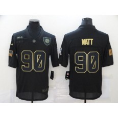 Pittsburgh Steelers #90 T.J. Watt Black 2020 Salute To Service Limited Jersey