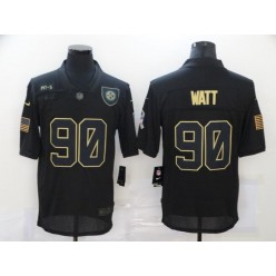 Pittsburgh Steelers #90 T.J. Watt Black 2020 Salute To Service Limited Jersey