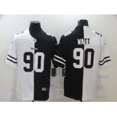 Pittsburgh Steelers #90 T.J. Watt Black And White Split Vapor Untouchable Limited Jersey