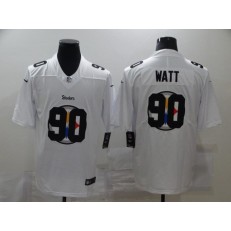 Pittsburgh Steelers #90 T.J. Watt White Shadow Logo Limited Jersey