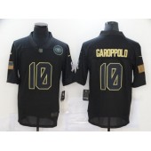 San Francisco 49ers #10 Jimmy Garoppolo Black 2020 Salute To Service Limited Jersey
